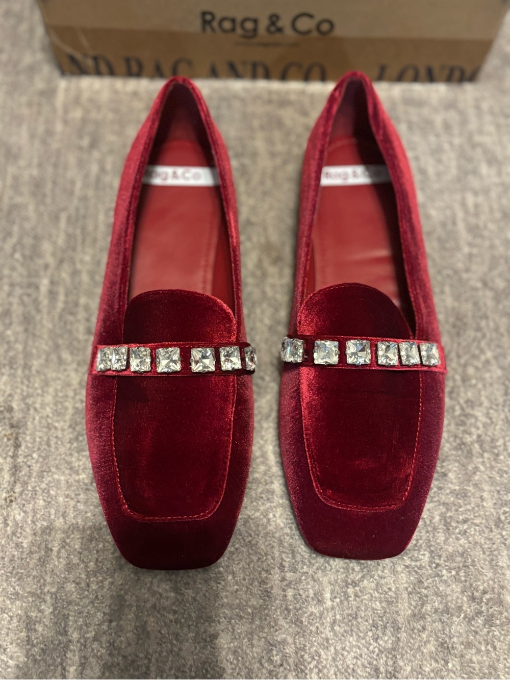 Rag & Co Kyari Women's Loafers Dark Red New Size 10
